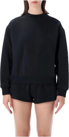 Fear of God Hoodies & sweatvesten, Dames, Zwart, M, Katoen, Klassiek Crewneck Sweatshirt