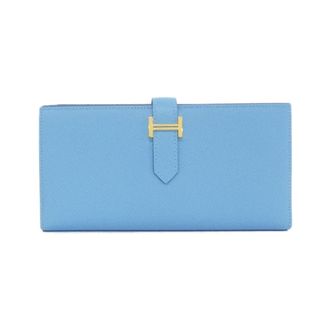 Herm&egrave;s Celeste Epsom Leather Long Wallet (Bi-Fold) (Pre-Owned)