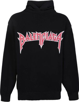 Balenciaga Metallica Hoodie Medium Fit Black Orange 743802T32698035