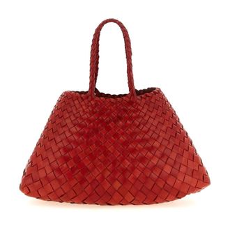 Dragon Diffusion Gevlochten Leren Tote Bag - Dames - Tassen - Rood - Maat: ONE Size Leer