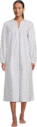 Lanz of Salzburg Classic 50 Open Neck Gown Womens Pajama Ribbon Floral : XS, Cotton
