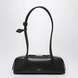 Alaia Small Teckel black leather bag