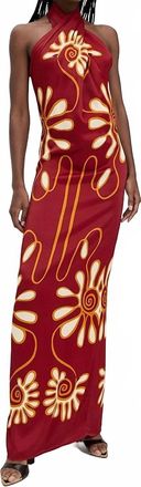 Cala de la Cruz Oliviera Maxi Dress In Namurcarmin