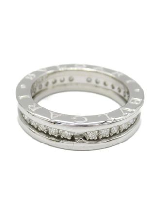 Bulgari 2010s 18K white gold B.zero1 diamond ring - Silver