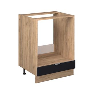 Vicco Armario Para Horno Empotrado Fame-line, Rayas Negras, 60 Cm Sin Encimera