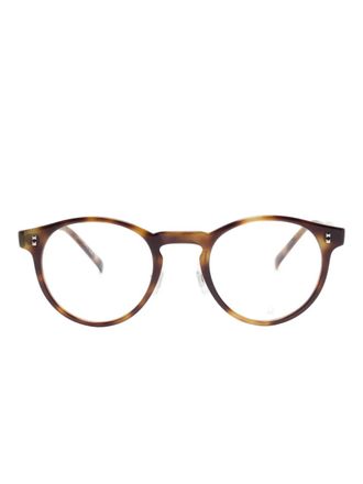 Dunhill round-frame glasses - unisex - Recycled Acetate - 49 - Brown