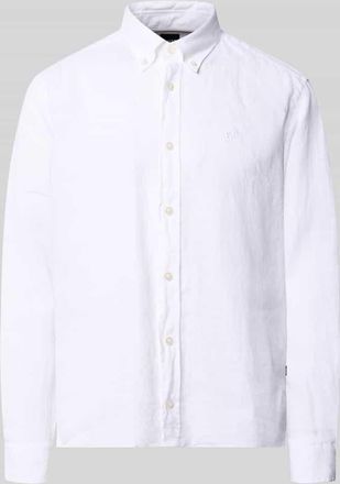 HUGO BOSS Regular Fit Freizeithemd aus reinem Leinen Modell LIAM in Weiss, Gr&ouml;&szlig;e XXXL