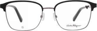 Ferragamo Demo Rectangular Mens Eyeglasses SF2225 038 53