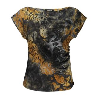 Desigual Gebloemd Tanktop - Dames - Blouses & Shirts - Zwart - Maat: XL