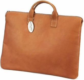 Claire Chase 623E-saddle Zippered Folio with Handle - Saddle