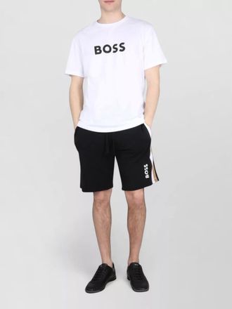 HUGO BOSS logo print crew neck t shirt