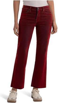 Kut from the Kloth Kelsey High-Rise Fab AB Ankle Flare With Raw Hem Womens Jeans Red : 18 27, Cotton/Denim/Spandex