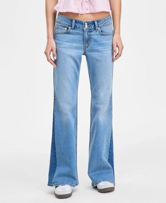 Levi's Superlow Flare Jeans Womens Rough Shot Denim Cotton Stretch PALL539