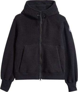 Canada Goose Chilliwack Kind Fleece Hooded Bomber Jacket in Black - Noir at Nordstrom, Size Xx-Large