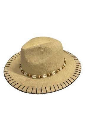 MARCUS ADLER Whipstitch Panama Hat in Natural at Nordstrom Rack