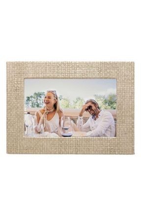 Mariposa Coconut Grove Grasscloth 4 x 6-Inch Picture Frame in Beige at Nordstrom