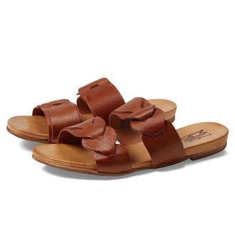 Miz Mooz Aphrodite Sandals Womens Brandy Leather Slip On Slide HTAT1762