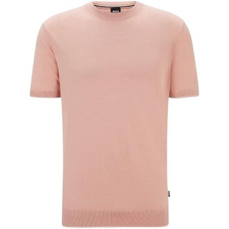 HUGO BOSS Tramonte gebreid T-shirt voor heren (Roze)