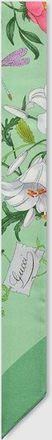Gucci Printed Silk Twill Ribbon, Green
