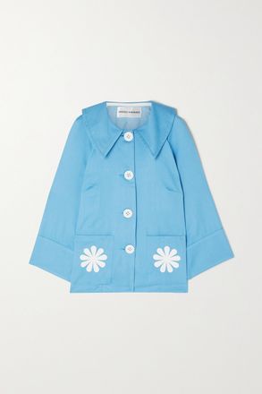 Sindiso Khumalo Giacca In Gabardine Di Cotone Con Stampa Floreale Pumla - Blu