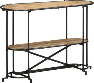 vidaXL Console Table 110x42x76 cm Solid Wood Rough Mango Vidaxl