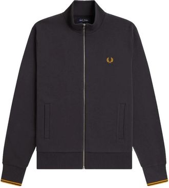 Fred Perry Zip Through Sweatshirt - Heren - Vesten met rits - Grijs - XL - Katoen - Hoodies & sweatvesten