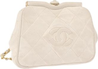 Chanel Pre-owned Vintage Heuptas - Dames - Vintage Schoudertas - Beige - ONE Size - Leer - Vintage