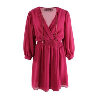 Patrizia Pepe Korte Jurk - Dames - Korte kleedjes - Roze - M - Polyester - Kleedjes
