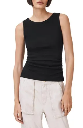AllSaints Katarina Stretch Cotton Tank in Black at Nordstrom, Size X-Small