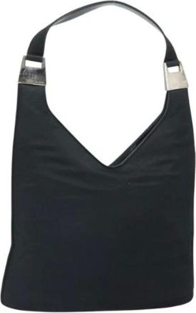 Gucci Pre-owned Shoulder Bags, female, Black, Size: ONE SIZE Pre-owned Nylon Shoulder Bag