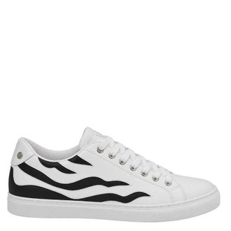 Roberto Cavalli Low-Top Sneakers with Tiger Stripe Detail, Brand Size 39 ( US Size 6 )