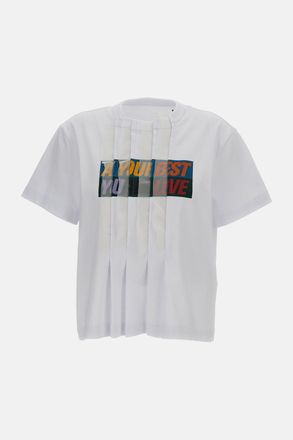 sacai Maglietta A Maniche Corte Con Stampa