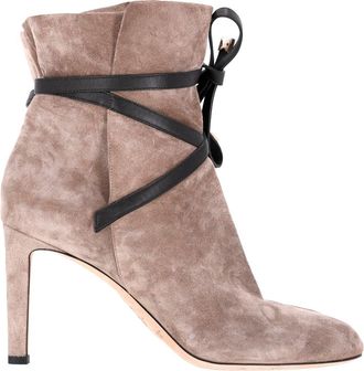 Jimmy Choo London Dalal 85 Booties in Beige Suede