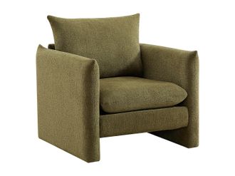 Vente-Unique Sill&oacute;n en chenilla verde GORAZI