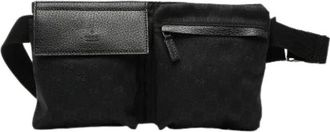 Gucci Pre-owned Belt Bags, female, Black, Size: ONE SIZE Pre-owned Canvas Crossbody Bag