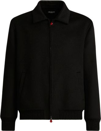 Kiton Truien & Vesten, Heren, Zwart, M, Luxe Cashmere Bomberjack