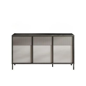 Calicosy Aparador 3 puertas y 2 estantes L156 cm - Gris