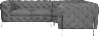 HOME AFFAIRE Chesterfield-Sofa »Amaury L-Form« Chesterfield-Optik, Breite/Tiefe je 262 cm, Fussfarbe wählbar