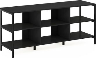 Furinno Camnus Modern Living TV Stand for TVs up to 60 Inch, Americano/Black