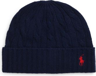 Polo Ralph Lauren Classic Cable Beanie Polo Ralph Lauren in Newport Navy at Nordstrom