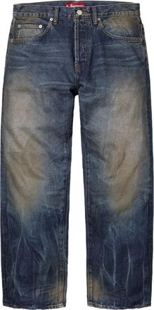 SUPREME Jeans taglio comodo con effetto vissuto - Blu