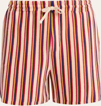 Valentino Garavani Mens Striped Toweling Shorts