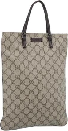 Gucci Pre-owned Vintage Tote Bag - Dames - Vintage Shopper - Beige - ONE Size - Leer - Vintage