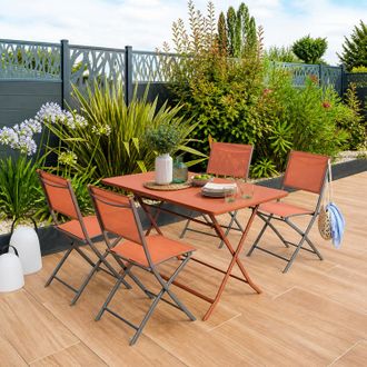 Hesperide Tavolo da giardino pieghevole 70x110x71 cm Greensboro arancione