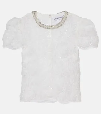 Self Portrait Tulle lace top