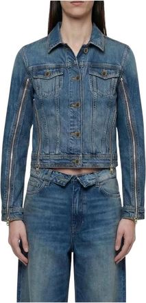 Liu Jo Dames, Jassen, Blauw, Maat: S Denim