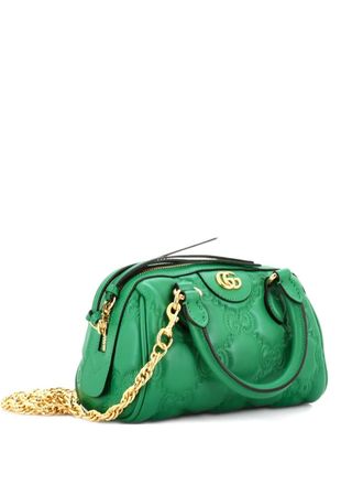 Gucci Ophidia Convertible Boston Top Handle Bag GG Matelasse Leather Mini crossbody bag - Groen