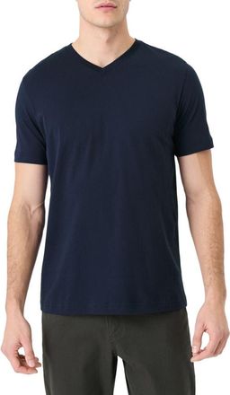 Pact Organic Cotton Softspun Essential V-Neck Tee in Navy at Nordstrom, Size Xx-Large