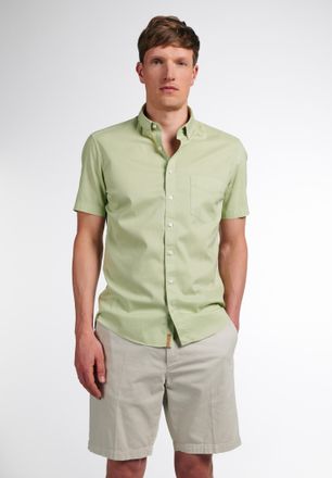 Eterna Kurzarmhemd ETERNA SLIM FIT, Herren, Gr. M, US-Gr&ouml;ssen, gr&uuml;n (hellgr&uuml;n), 70% Baumwolle, 30% Lyocell, schmal, Hemden Kurzarmhemd, EASY IRON (b&uuml;gelleich
