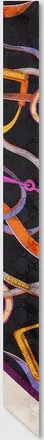 Gucci Printed GG Silk Jacquard Ribbon, Black